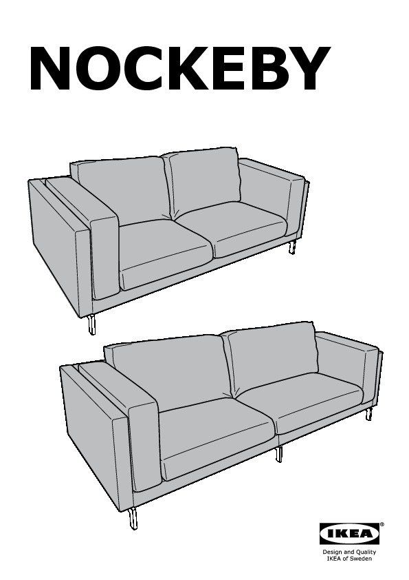 NOCKEBY Cover two-seat sofa