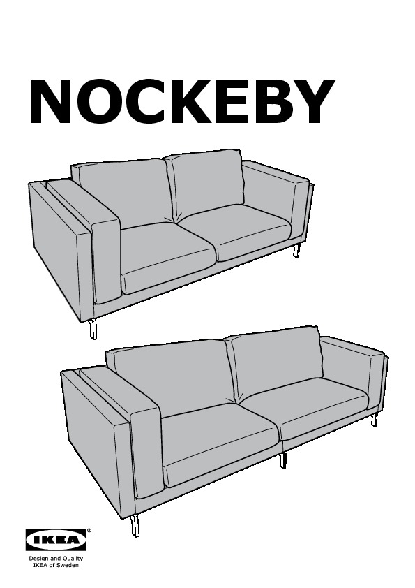 NOCKEBY fodera per divano a 3 posti