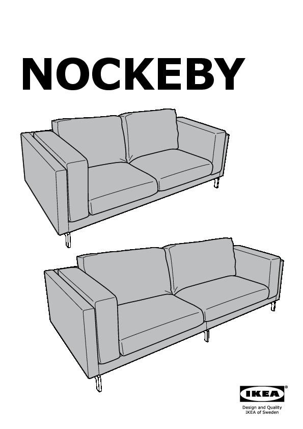 NOCKEBY Fodera per divano a 3 posti