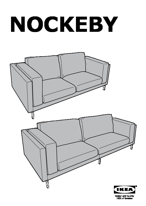 NOCKEBY fodera per divano a 2 posti
