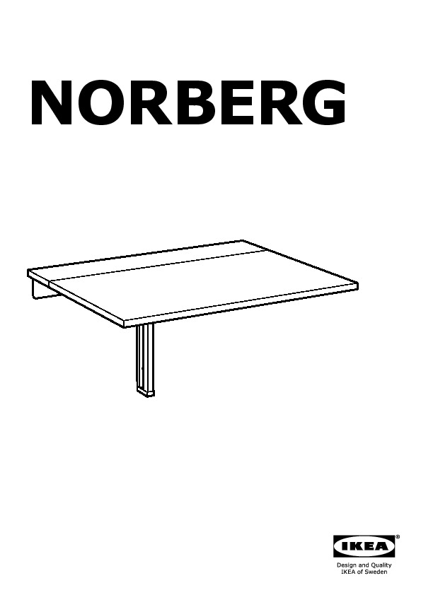 NORBERG Table murale à rabat