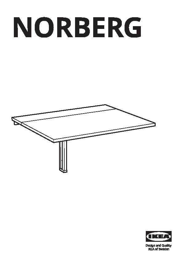 NORBERG Wall-mounted drop-leaf table