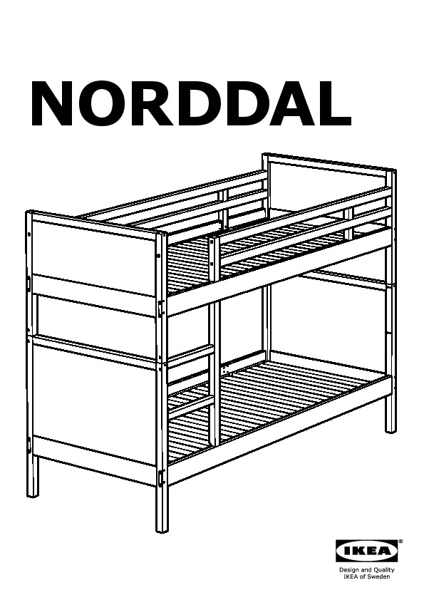 Norddal Bunk Bed Frame Black Brown, Ikea Norddal Bunk Bed