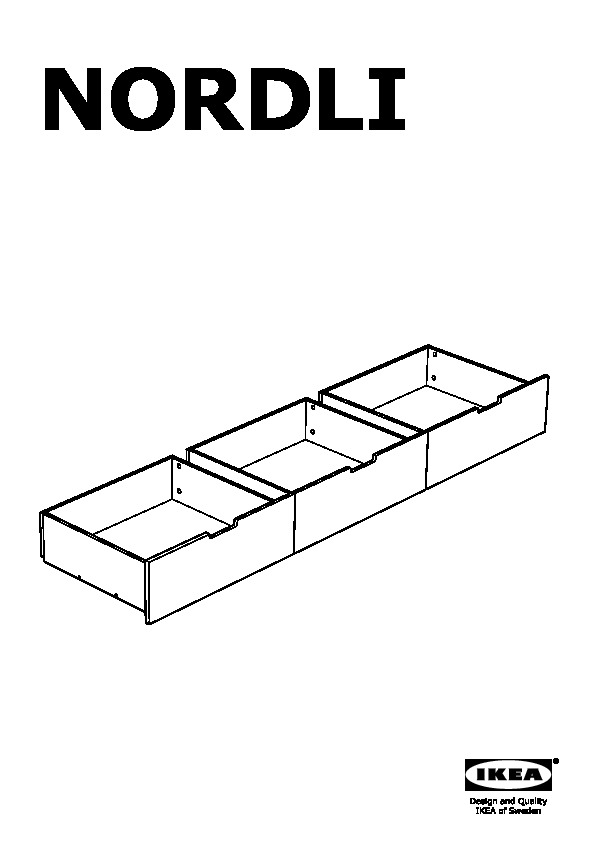 NORDLI Bed frame with storage