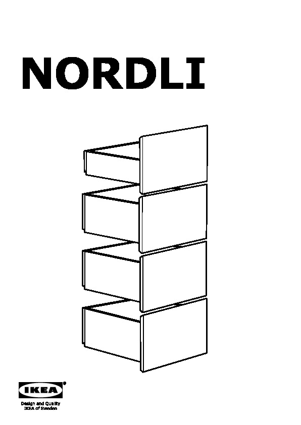 NORDLI Commode 4 tiroirs