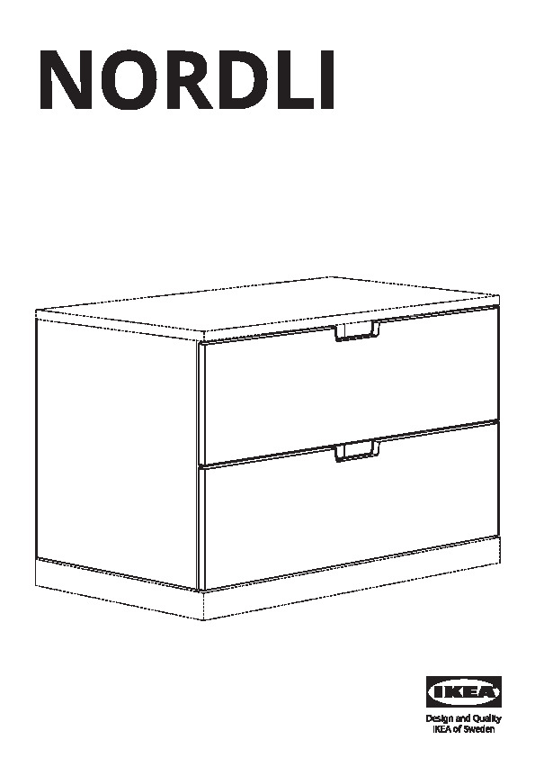 NORDLI Modular chest of 2 drawers