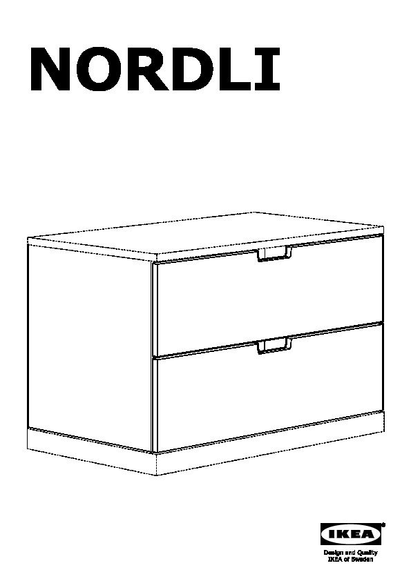 NORDLI Commode modulaire Ã  2 tir