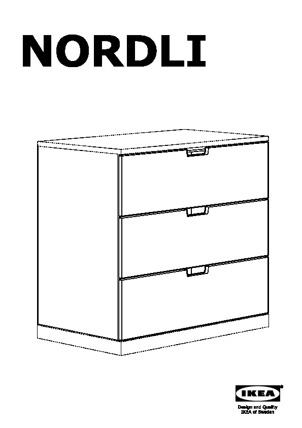 NORDLI Modular 3-drawer chest