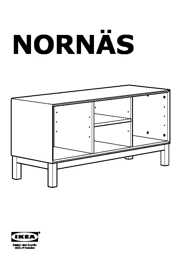 NORNÄS Bench with storage compartments