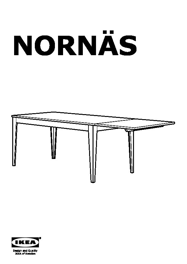 NORNÄS Table à abattant
