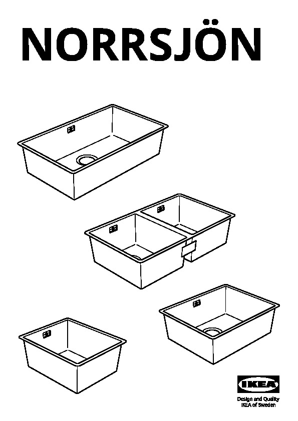 NORRSJÃN Single-bowl dual-mount sink