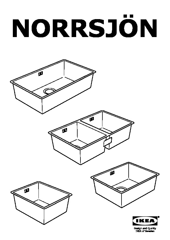 NORRSJÖN single bowl dual mount sink