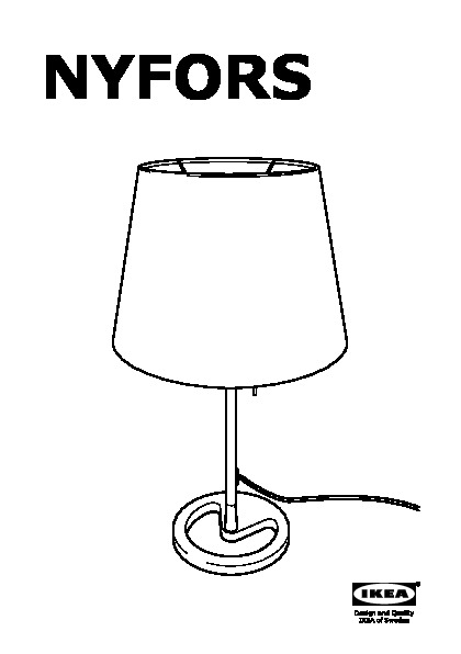 NYFORS Table lamp with LED bulb