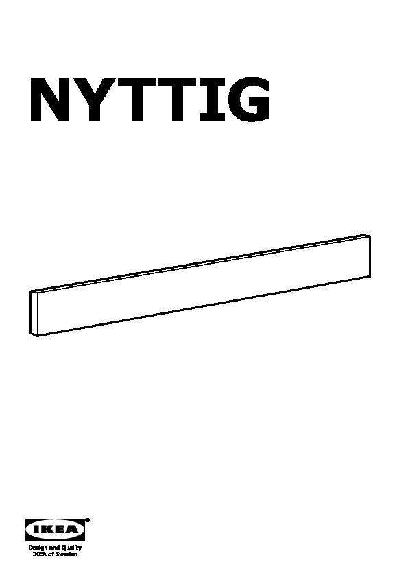 NYTTIG Cooktop to drawer separator