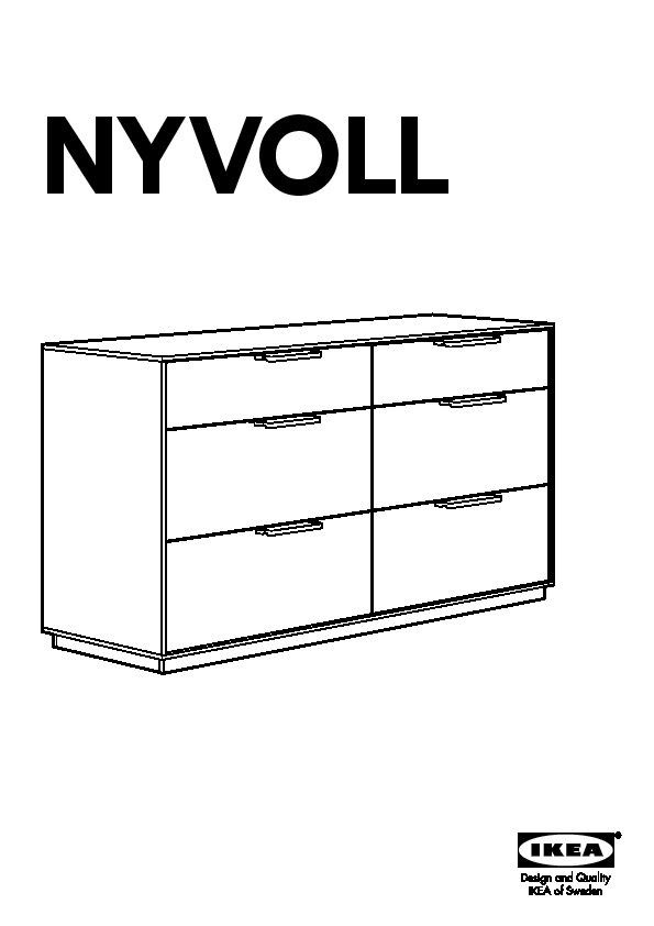 NYVOLL 6-drawer dresser