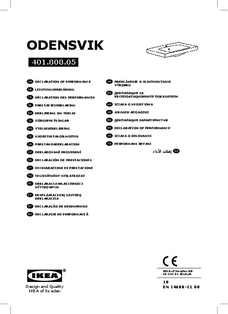 ODENSVIK Single wash-basin