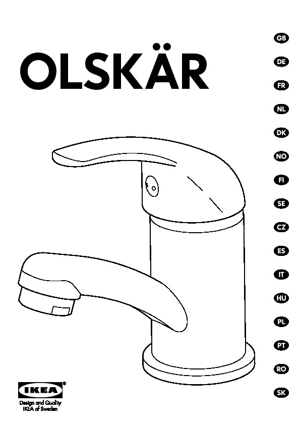 OLSKÄR Miscelatore per lavabo
