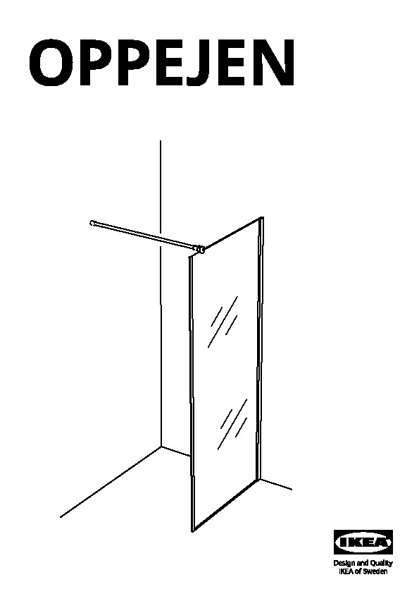 OPPEJEN / FOTINGEN Cabine de douche avec receveur, 90x90x205 cm - IKEA