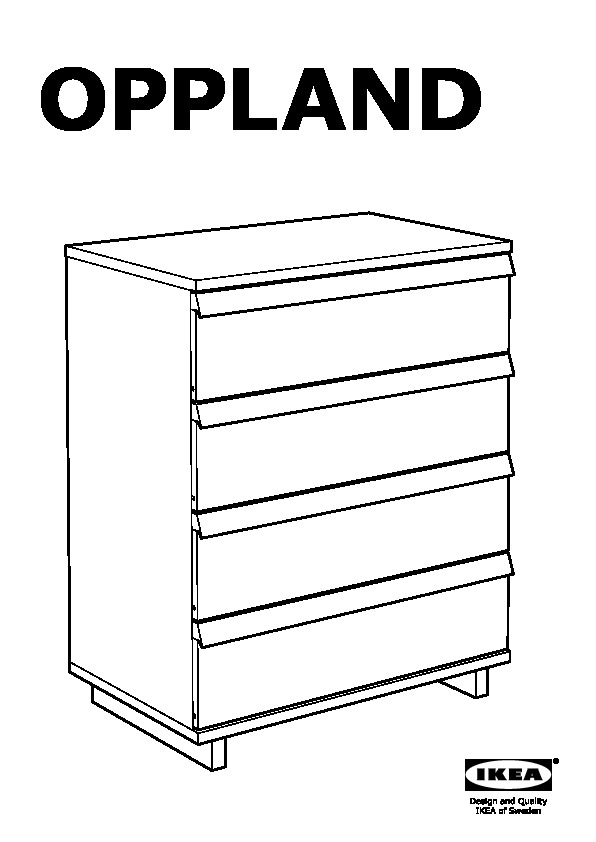 OPPLAND 4-drawer chest