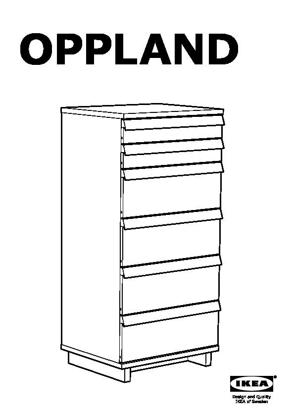 OPPLAND 6-drawer chest