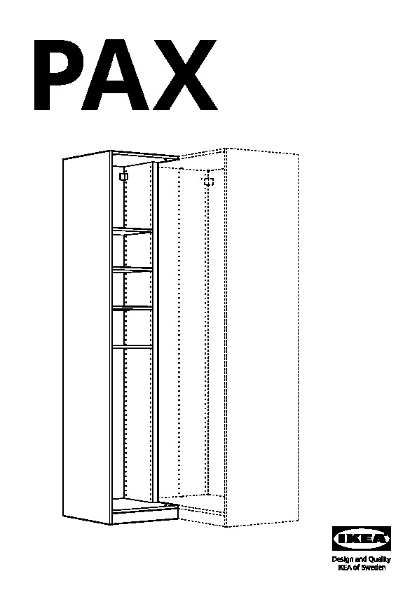 PAX Add-on corner unit with 4 shelves