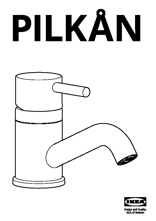 PILKÃN Wash-basin mixer tap with strainer