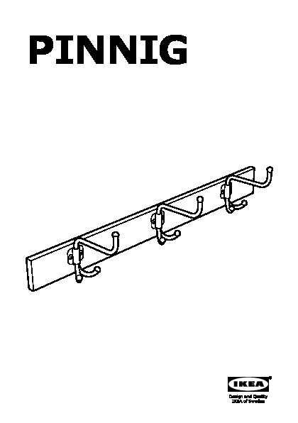 PINNIG Rack with 3 hooks