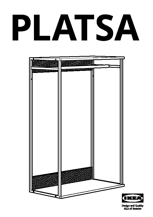 PLATSA Open clothes hanging unit