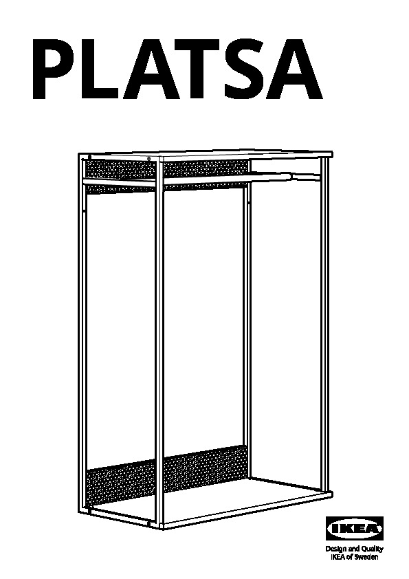 PLATSA Open clothes hanging unit