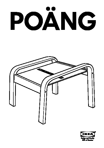POÃNG Gestell Hocker