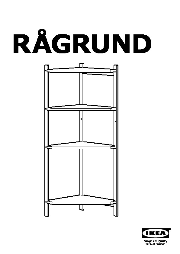 RÅGRUND Corner shelf unit