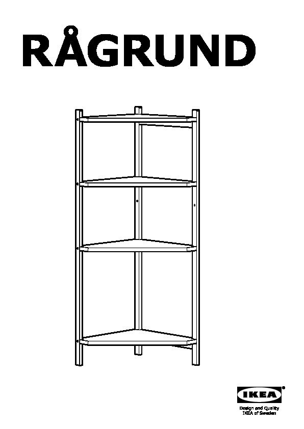 RÅGRUND Corner shelf unit