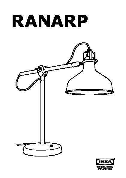 RANARP Work lamp with LED bulb