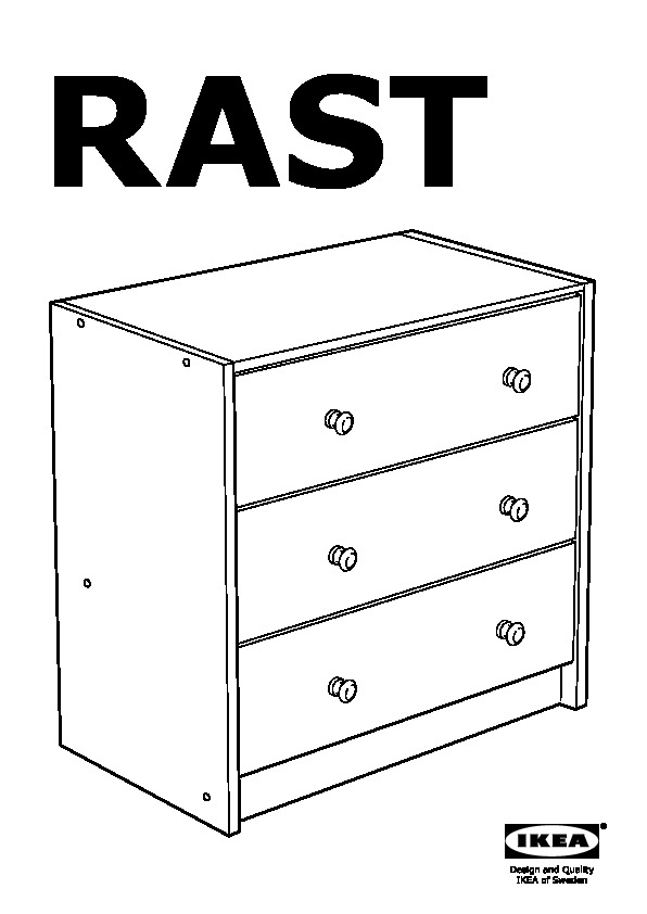 RAST 3-drawer chest