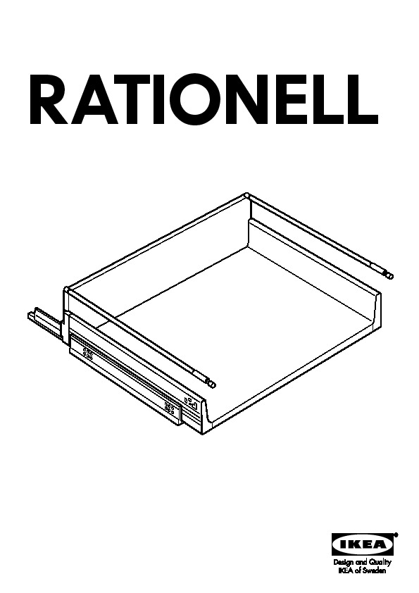 RATIONELL deep fully-extending drawer