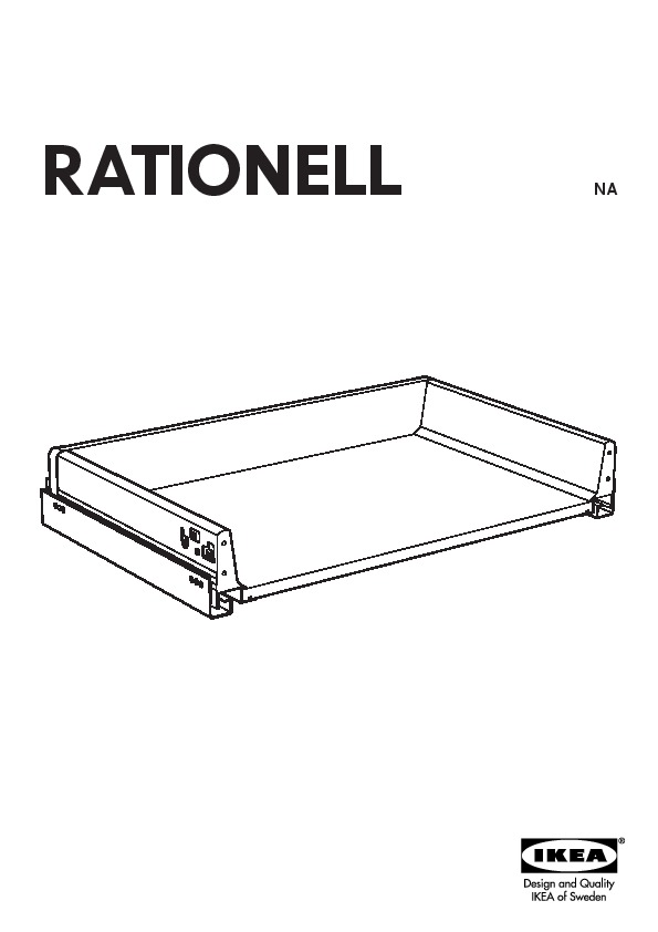 RATIONELL fully-extending drawer+damper