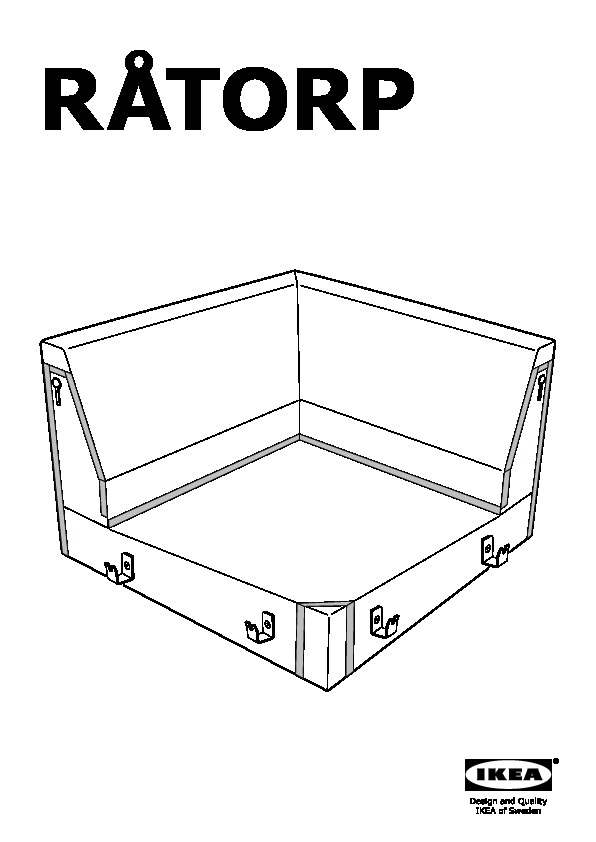 RÅTORP frame for corner section