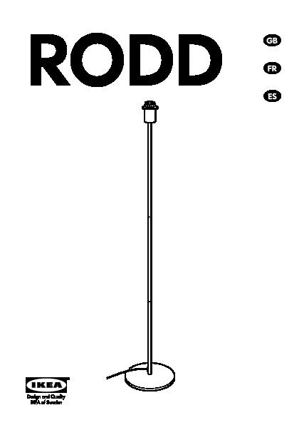 RODD Floor lamp base with LED bulb