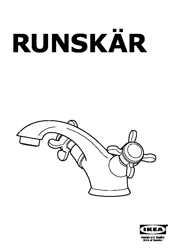 RUNSKÄR Wash-basin mixer tap with strainer