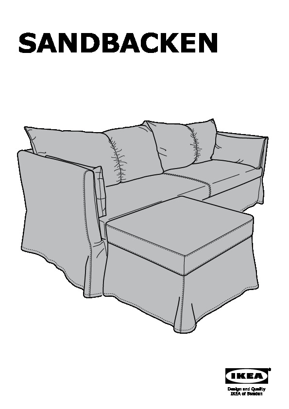 SANDBACKEN fodera per divano angolare