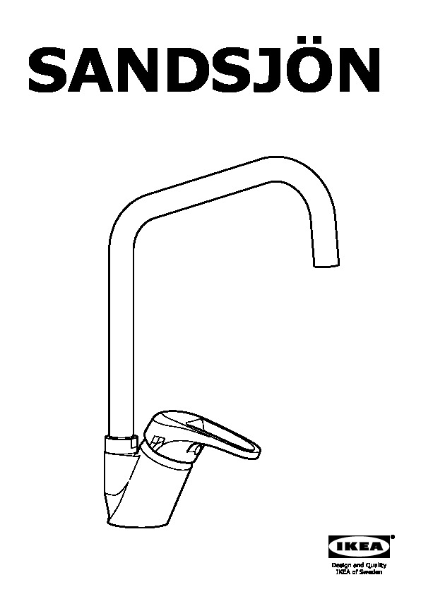 SANDSJÖN Single lever kitchen faucet
