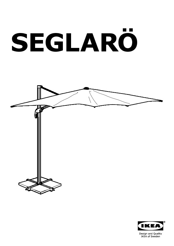/ SVARTÖ umbrella with base tilting dark gray - IKEAPEDIA