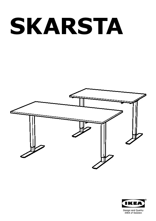 SKARSTA pièt plateau table assis/debout