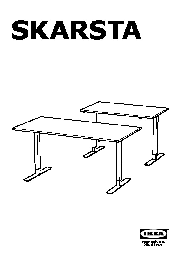 SKARSTA underframe sit/stand f table top