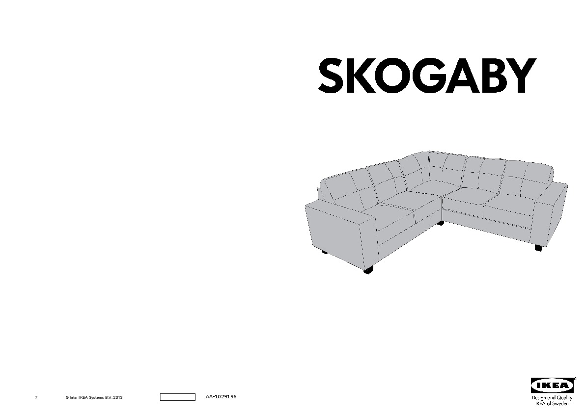 SKOGABY Corner sofa 2+2