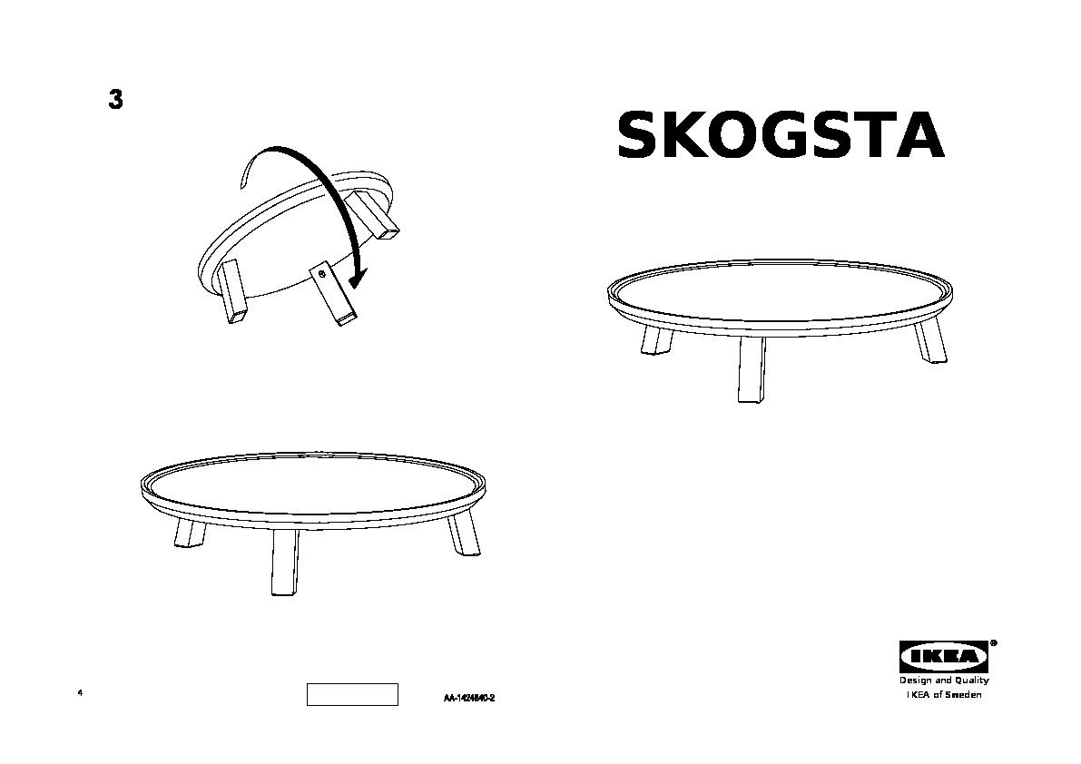 SKOGSTA Platter with stand