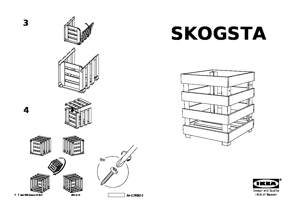 SKOGSTA Storage crate
