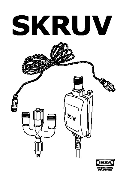SKRUV Transformer/cord/3-way connector