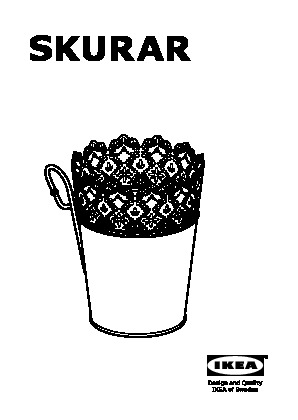 SKURAR Plant pot with holder