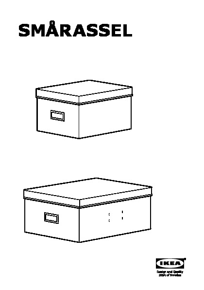 SMÅRASSEL Box with lid